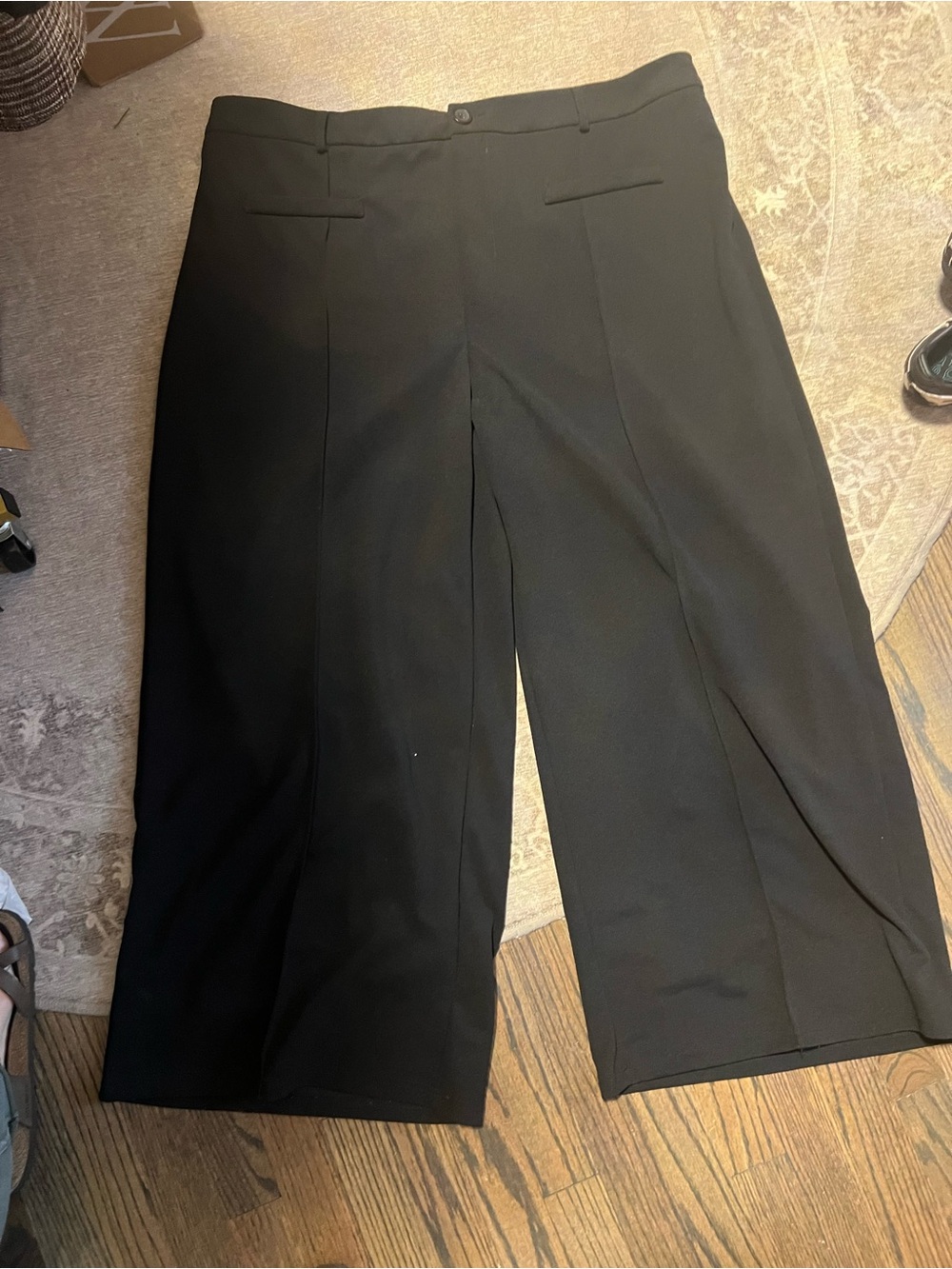 Black Wide-Leg  Dress Pants